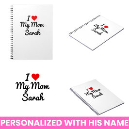 Ik hou van mijn moeder Creëer je eigen moeders naa Notitieboek