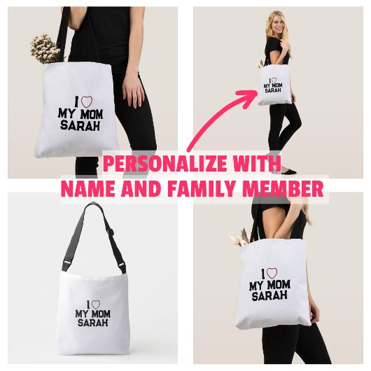 Ik hou van mijn moeder crossbody tas