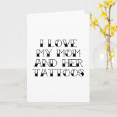 Ik hou van mijn moeder en haar Tattoos Kaart (Gele Bloem)