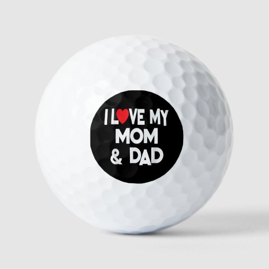 Ik hou van mijn moeder en vader - gevierd als fami golfballen (Voorkant)