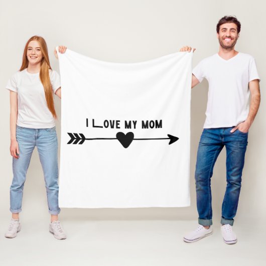 Ik hou van mijn moeder fleece deken (In situ)