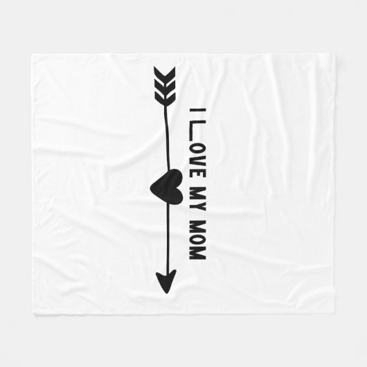 Ik hou van mijn moeder fleece deken (Voorkant (Horizontaal))