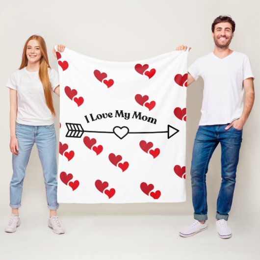 Ik hou van mijn moeder fleece deken (In situ)