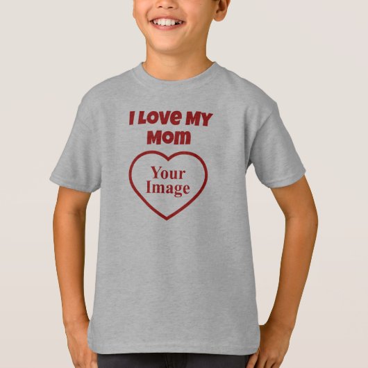 Ik hou van mijn Moeder Foto T-shirt (Voorkant)