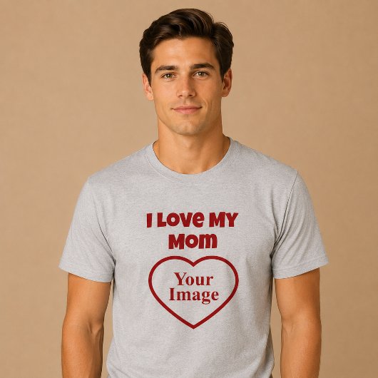 Ik hou van mijn Moeder Foto Tri-Blend Shirt