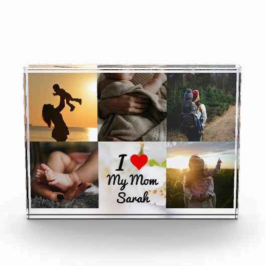 Ik hou van mijn moeder fotocollage fotoblokken (Voorkant)