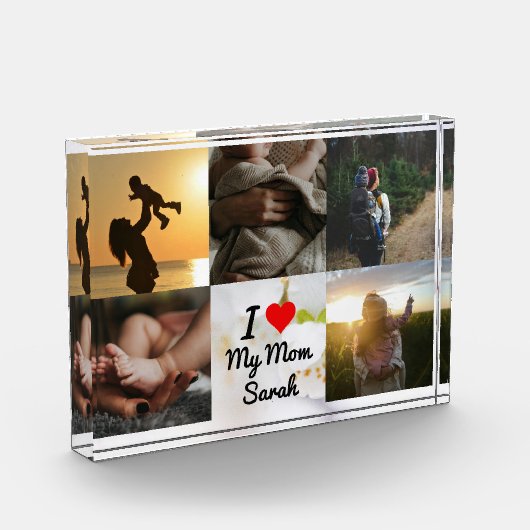 Ik hou van mijn moeder fotocollage fotoblokken (Links)