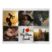 Ik hou van mijn moeder fotocollage Moeder Modern Perfect Poster (Voorkant)