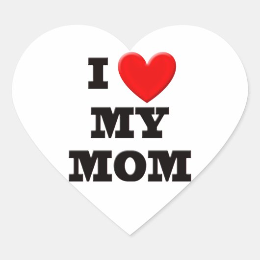 Ik hou van mijn moeder hart sticker (Voorkant)