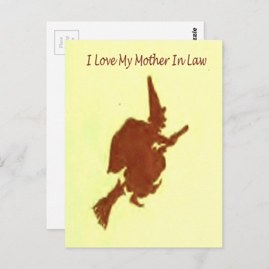 Ik hou van mijn moeder in de wet briefkaart (Voorkant / Achterkant)