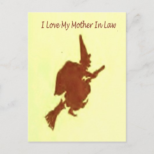 Ik hou van mijn moeder in de wet briefkaart (Voorkant)
