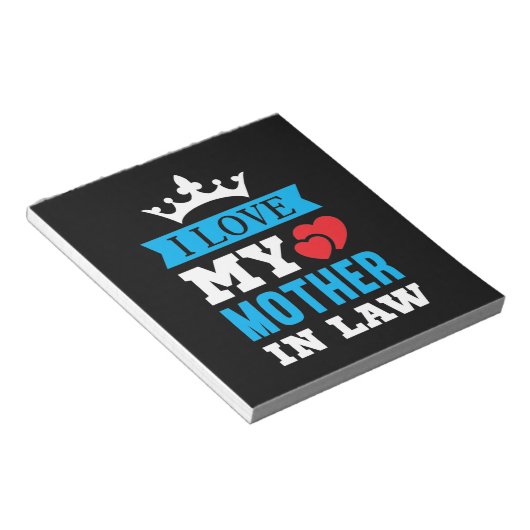 Ik hou van mijn moeder in de wet notitieblok (Schuin)