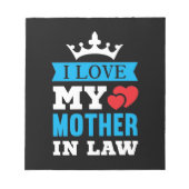 Ik hou van mijn moeder in de wet notitieblok (Voorkant)