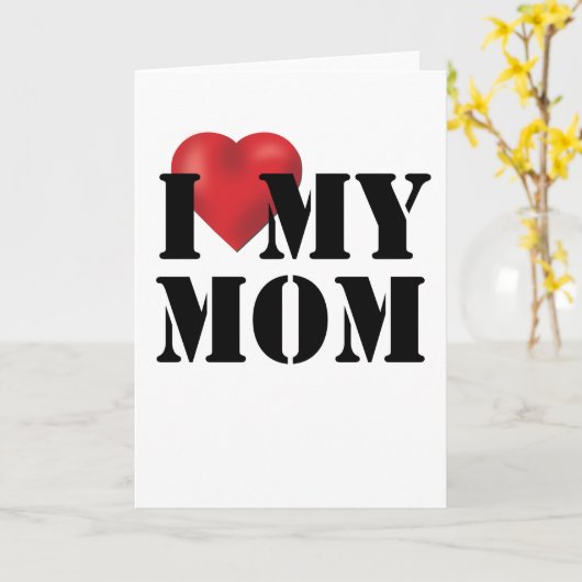 Ik hou van mijn moeder kaart (Gele Bloem)