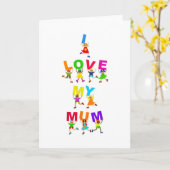 Ik hou van mijn moeder kaart (Gele Bloem)
