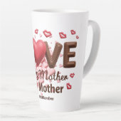 Ik hou van mijn moeder latte mok (Rechterhoek)