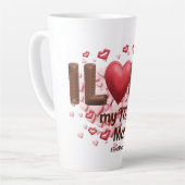 Ik hou van mijn moeder latte mok (Linkerhoek)