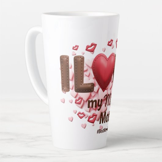 Ik hou van mijn moeder latte mok (Linkerhoek)