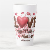 Ik hou van mijn moeder latte mok (Voorkant)