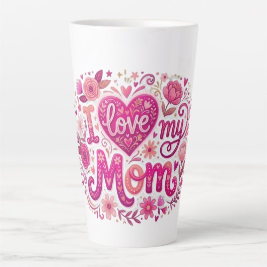 Ik hou van mijn moeder latte mok (Voorkant)