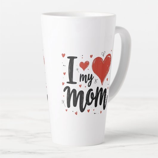 Ik hou van mijn moeder lieve kinderen  latte mok (Rechterhoek)