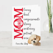 Ik hou van mijn moeder... Moederdag van de hond Bedankkaart (Voorkant)