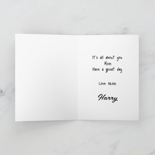 Ik hou van mijn moeder... Moederdag van de hond Bedankkaart (Binnen)