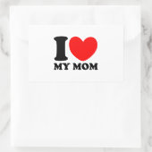 Ik hou van mijn moeder rechthoekige sticker (Tas)