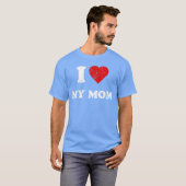Ik hou van mijn moeder retro t-shirt (Voorkant volledig)