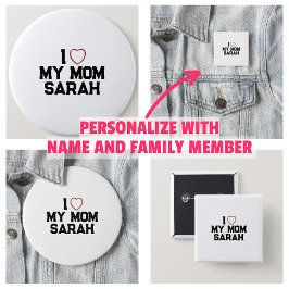 Ik hou van mijn moeder ronde button 3,2 cm