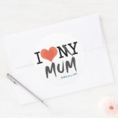 Ik hou van mijn moeder ronde sticker (Envelop)