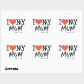Ik hou van mijn moeder ronde sticker (Vel)