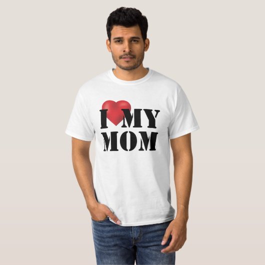 Ik hou van mijn moeder t-shirt (Voorkant volledig)