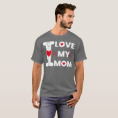Ik hou van mijn moeder voor moeder Happy Mother's  T-shirt (Voorkant volledig)