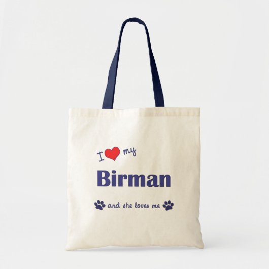 Ik hou van mijn moeder (Vrouw kat) Tote Bag (Voorkant)