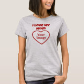 Ik hou van mijn moeders foto t-shirt (Voorkant)