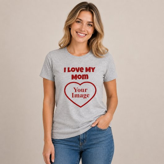 Ik hou van mijn moeders foto t-shirt