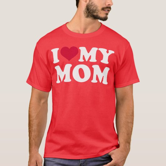 Ik hou van mijn moeders vriend t-shirt (Voorkant)