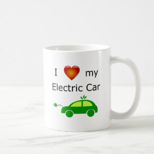 Ik hou van mijn Mok met elektrische auto