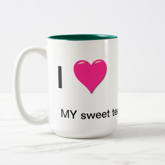 Ik hou van mijn Mok zoete thee (Links)