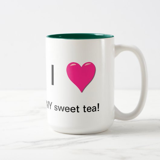 Ik hou van mijn Mok zoete thee (Rechts)