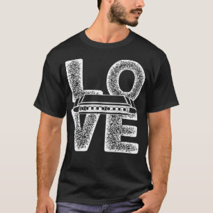 Ik Hou Van Mijn Mondharmonica Muziek Liefhebbers T-shirt