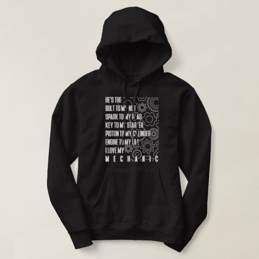 Ik hou van mijn monteur hoodie (Design voorkant)