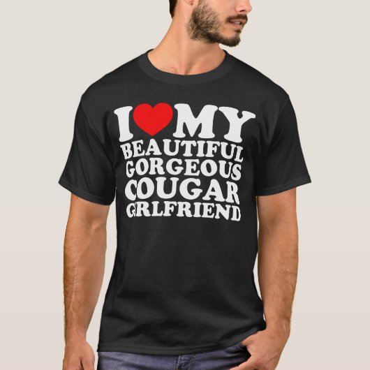 Ik hou van mijn mooie Cougar Vriendin T-shirt (Voorkant)