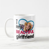 Ik hou van mijn mooie vriendin aangepaste foto koffiemok (Links)
