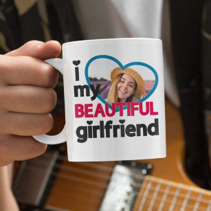 Ik hou van mijn mooie vriendin aangepaste foto koffiemok