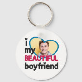 Ik hou van mijn mooie vriendje aangepaste foto sleutelhanger (Voorkant)