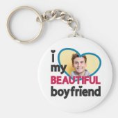 Ik hou van mijn mooie vriendje aangepaste foto sleutelhanger (Voorkant)