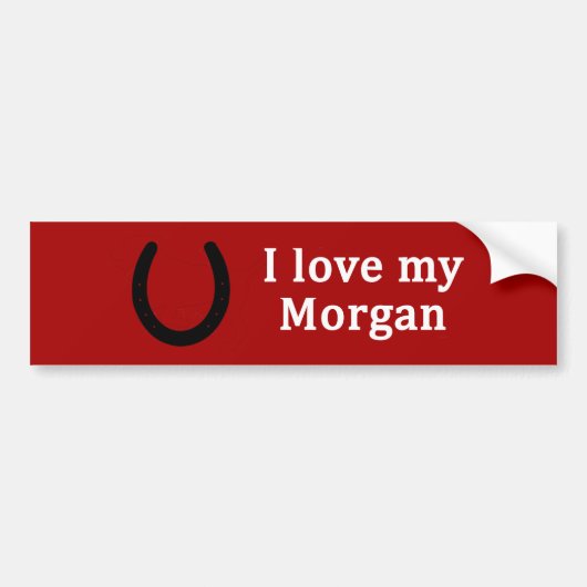 Ik hou van mijn Morgan Paard Bumpersticker (Voorkant)