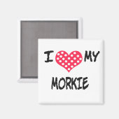 Ik hou van mijn Morkie Magneet (Voorkant / Achterkant)